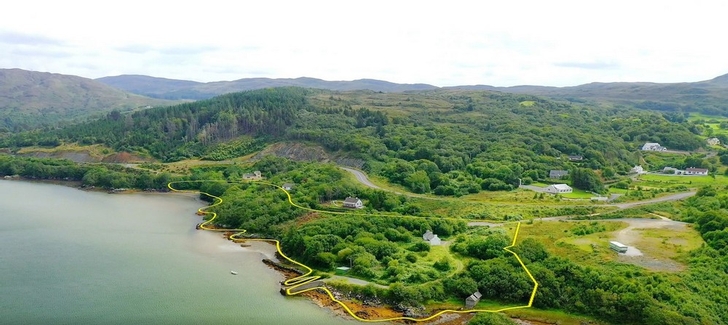 'The Ferry House' - Plus 4.64 acres, - Gweebarra Bay, Mulnaminamore, Glenties, Co.  Donegal.