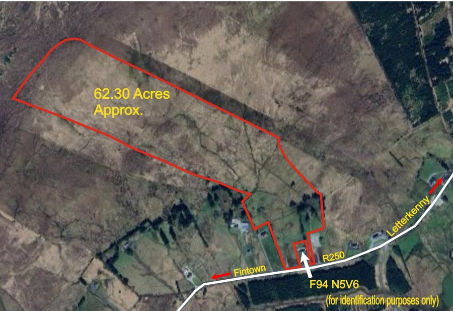 62.30 Acre Farm for Sale at Kingarrow, Fintown, Co.  Donegal